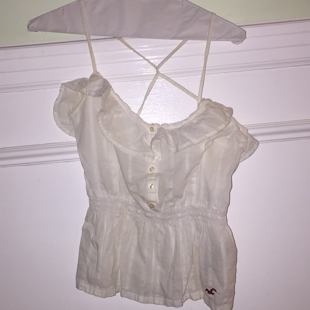 White Hollister tank top. Size Small